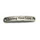 Conta Conector Zamak "Living Your Live" - Prata