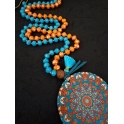 Colar Mandala Colection - Azuis e Laranja