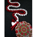 Colar Mandala Colection - Vermelho e Branco